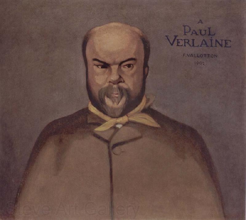 Felix Vallotton Portrait decoratif of Paul Verlaine France oil painting art